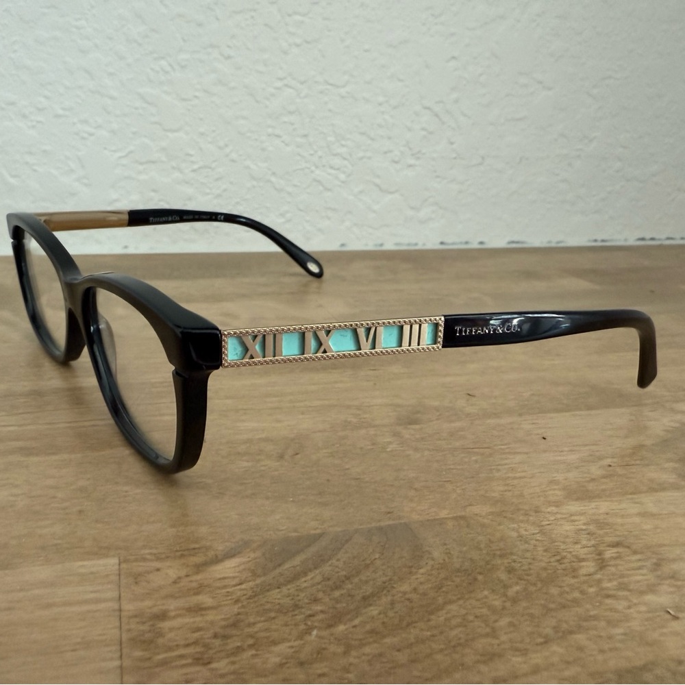 Tiffany & Co. Black and Gold Glasses with Turquoise Accents